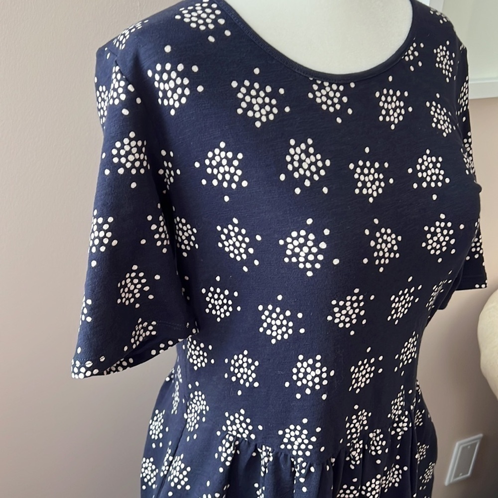 Boden l Printed Blue And White Dress With Pockets - Picture 4 of 7